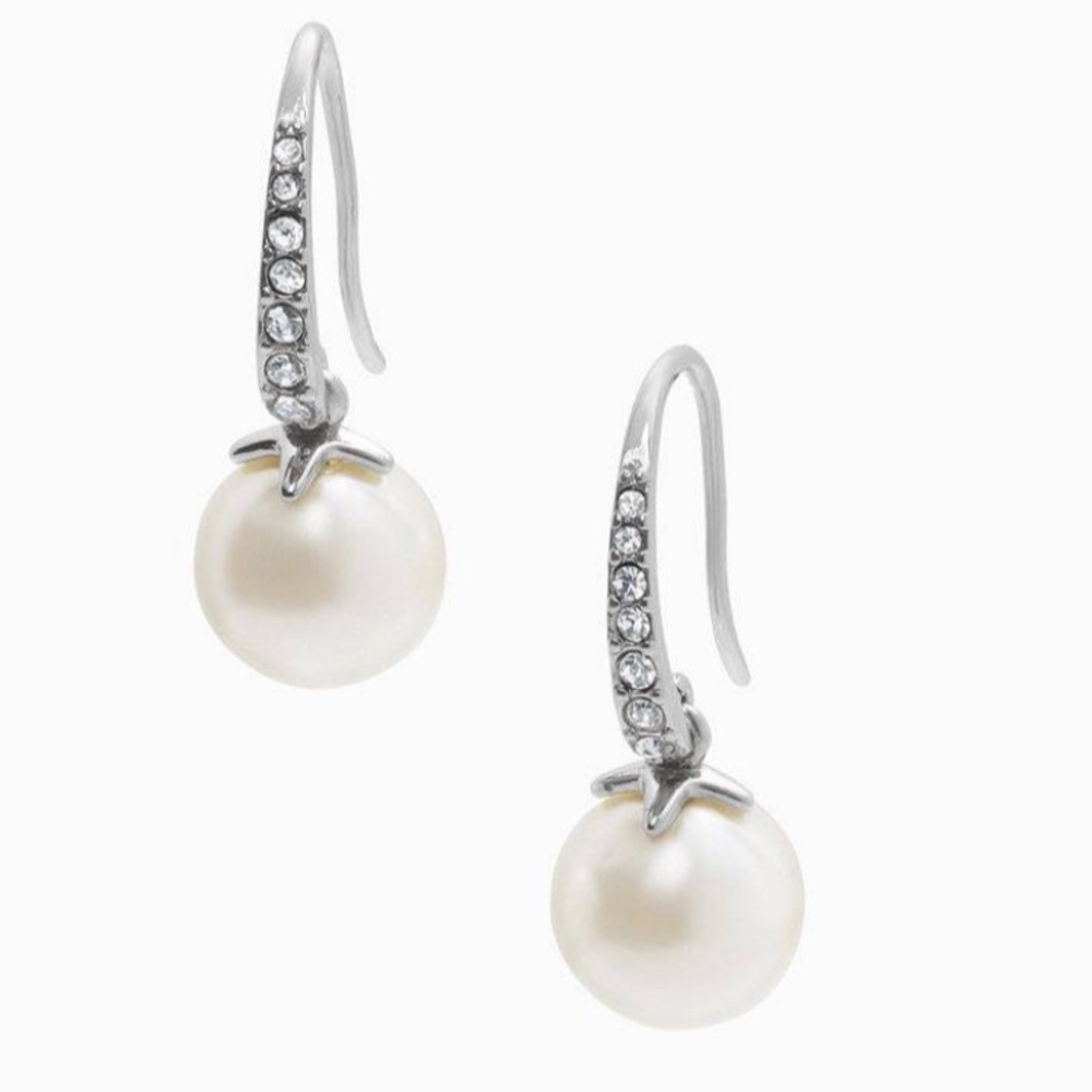 Stella and Dot silver drop earrings